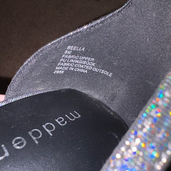 Madden Girl Holographic Glitter Ankle-Strap Heels - Black Multi - Picture 7 of 7